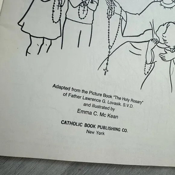 Vintage Coloring Book About the Rosary Catholic Book Publishing 1982 - Picture 7 of 9